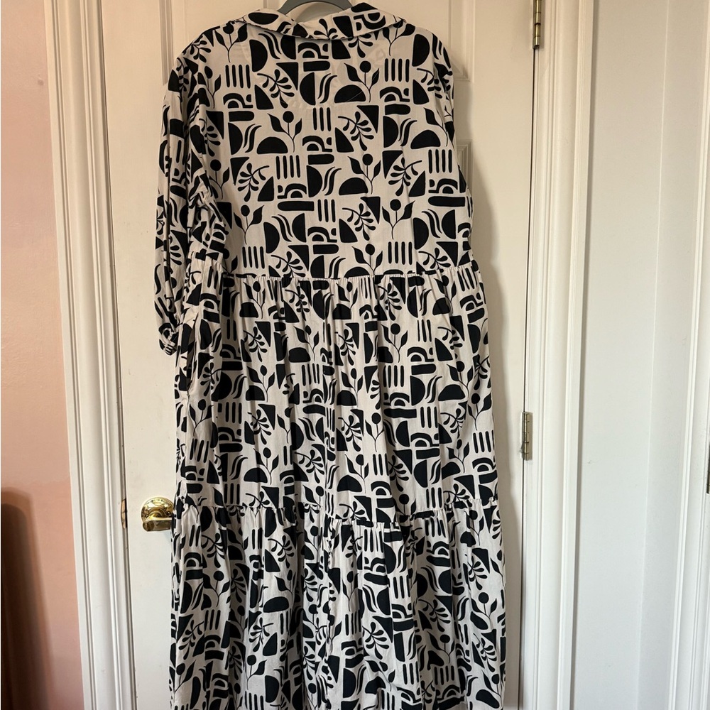 Maeve Monochrome Graphic Shirt Dress - Picture 3 of 4